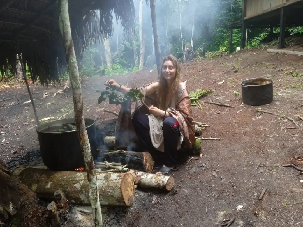 Gathering and reflection space inspired by Amazonian traditions.